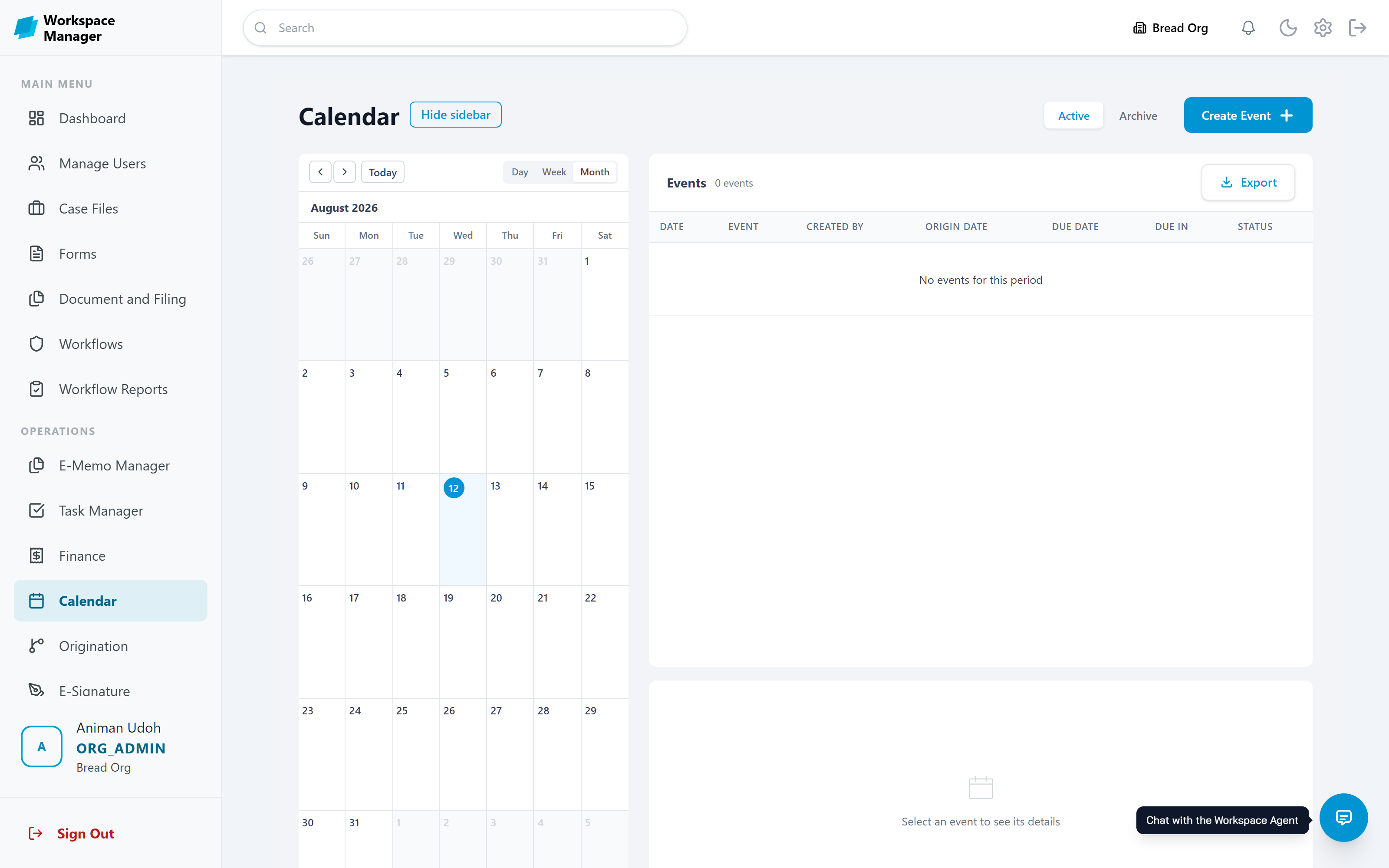 Keep events and deadlines in view